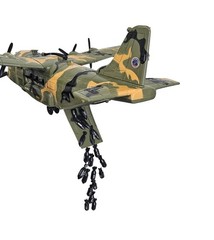 Military 21-Inch Cargo Plane C130 Bomber Bombs 12 Mix Vehicles 50 Army Soldiers