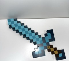 Mattel 2014 Minecraft Transforming 2-in-1 Diamond Sword Pickaxe Toy 21 in.