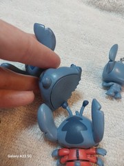 Disney Stitch Figure Lot Of 5 Metal, Rubber, Plastic