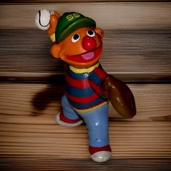 Sesame Street/ Ernie Baseball Pitcher /PVC Figure /1980s Applause Collectible.