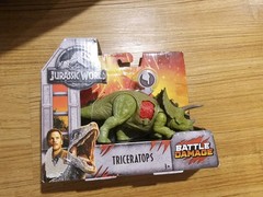 Jurassic World Battle Damage Triceratops Dinosaur Mattel Toy Kids