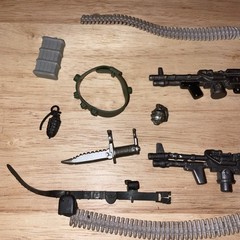1980’s Coleco Vintage RAMBO Weapons Guns Accessories Parts LOT