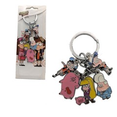 DIPPER MABEL PACIFICA STAN & WADDLES Gravity Falls 1.5 in. 5 Pcs. Key Chain Set