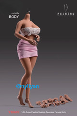 YM610B 1/6 Female Pale Large Bust Flexible Plump Girl Body Details 12”Figure