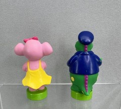 Baby Genius Learn & Grow Pink Elephant Crocodile Figure 3.25” Plastic Toy VTG