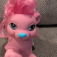 Hasbro My Little Pony LivelLion Figure Pink/Blue Plastic 1987 G1 Kingsley