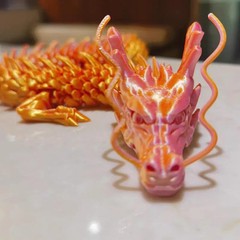 3D Printed Articulated Dragon with Egg Movable Joint Figure Desktop Toy