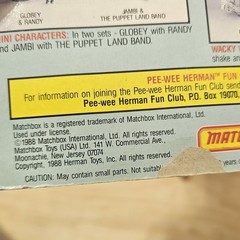 Miss Yvonne 1988 Pee-Wee Herman Pee-wee’s Playhouse Matchbox Sealed Collectible