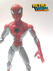 Spider-Man Animated Series Red/Silver Glider Spider Charged(2008, Hasbro) Figure