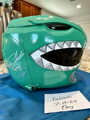 Signed Authentic JDF Cosplay MMPR Green Ranger Power Rangers Helmet