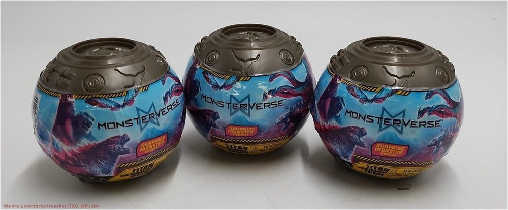 3 PACK Monsterverse 3.5In Monster Containment Capsules Pdq Action Figure