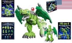 Magnetic Dinosaur Transforming Robot Toys for Boys, 4-in-1 Action Figure for …