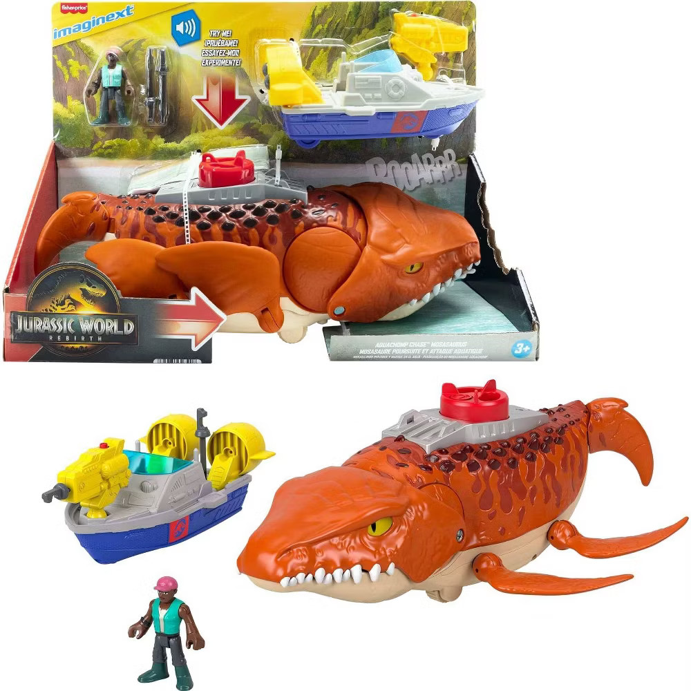 Fisher-Price Imaginext Jurassic World Rebirth Aqua Chomp Chase