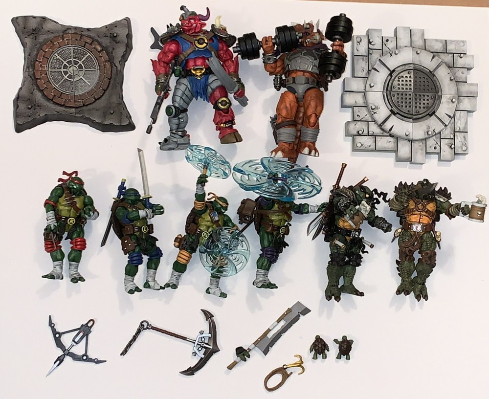 2024-25 Joy Toy TMNT Teenage Mutant Ninja Turtles 8 Action Figures & Accessories