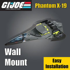 GI Joe Wall Mount For Phantom X-19 (1988) – Multi Directional, Easy Install!