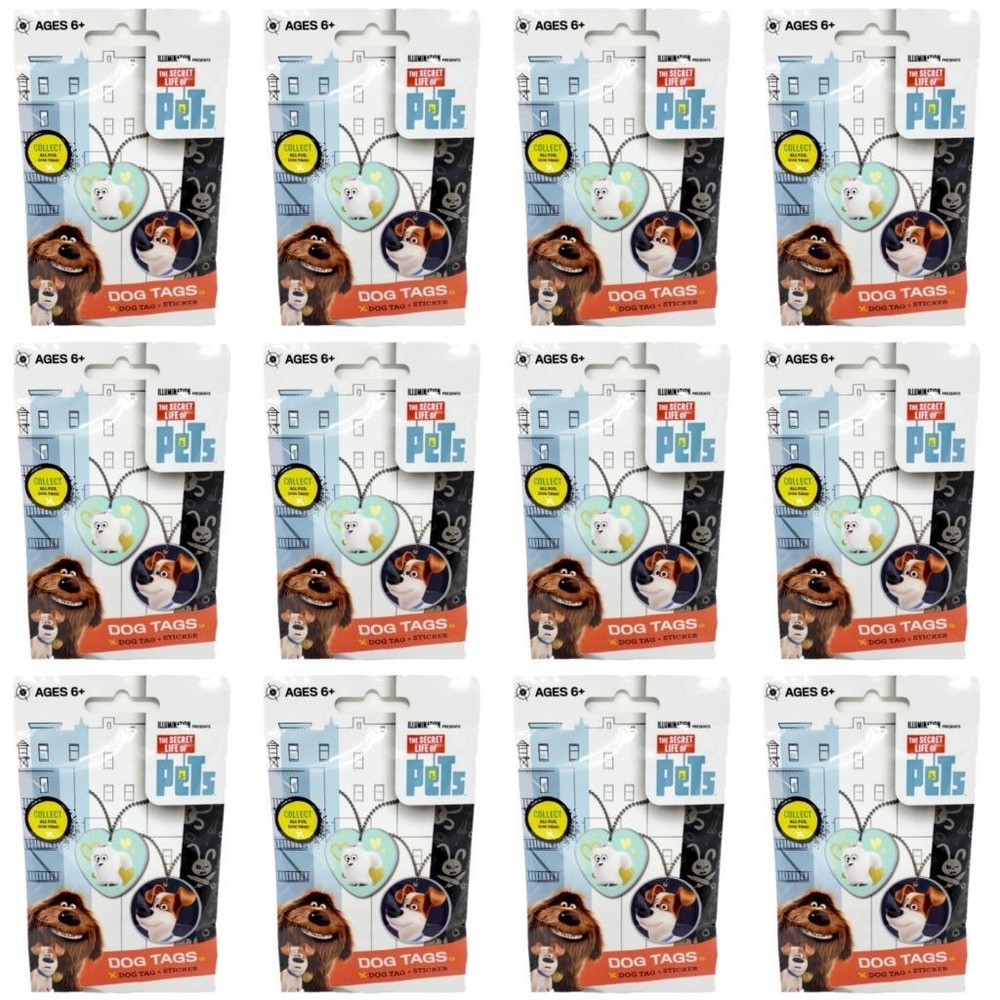 The Secret Life of Pets Dog Tag + Sticker – Lot of 12 Sealed Blind Packs