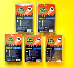 FUNKO BATMAN 1966 CLASSIC TV SERIES 3.75″ FIGURE LOT OF 5 /BATMAN WITH CASES/NEW
