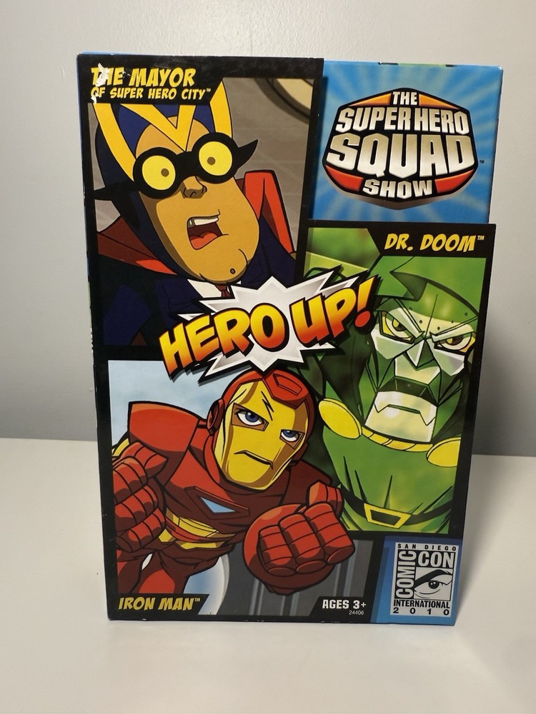 SDCC 2010 SUPER HERO SQUAD SHOW 3PACK – The Mayor (Stan Lee) Dr Doom Iron Man