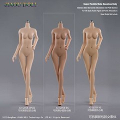 1/6 JIAOU Doll Small Bust Tanned Skin Female Body Stainless Flexible Pale Body