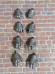 Mythic Legions Four Horsemen 4 Sets of Steel Color Armored Hands “I SHIP DAILY”