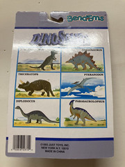 Vintage Dinosaur figures Stegosaurus bend-Ems Bendable Poseable Justoys 1993