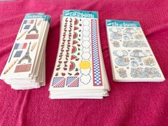 Lot of 100 vintage Frances Meyer Stickers Sheets. Factory sealed. Scrapbooking