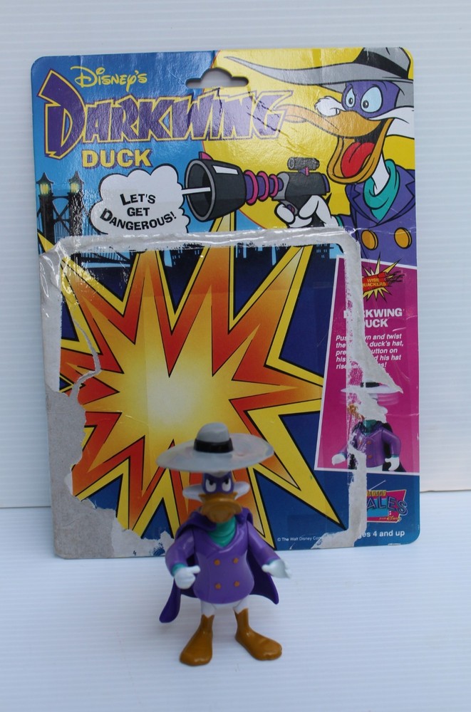 Darkwing Duck Disney 4″ Action Figure With Working Hat Vintage 1991 Playmates