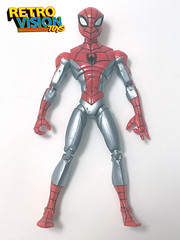 Spider-Man Animated Series Red/Silver Glider Spider Charged(2008, Hasbro) Figure