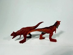 Jurassic World Dinosaur Toy Lot Red Carnotaurus Miniature Figures Rare Retired