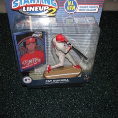 Starting Lineup (2) 2000 Pat Burrell Philadelphia Phillies (rare rookie piece)