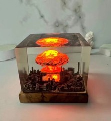 Mushroom Cloud Resin Lamp Atomic Bomb Nuclear Explosion Decorative Gift