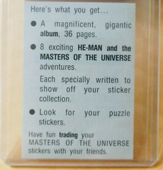 1983 MOTU STICKER ALBUM / PACKET ADVERTISING INSERT PANINI MATTEL VERY RARE HTF!