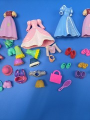 VTG Lot Of 15 Mattel Polly Pocket Disney Princess with Clothes And Accessories
