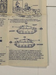 1985 GI JOE Cobra Motorized Crimson Attack Tank Original Blueprints Instrs. CAT