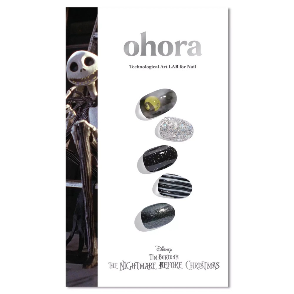 Disney Store ohora Jack Skellington Nail Stickers Semi-Cure Gel Nails NP-043-JC