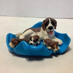Vintage MEG Puppy In My Pocket Baby Surprise St Bernard Suzie Dog Family Pups