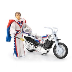 Evel Knievel Deluxe Silver High Jumper Stunt Cycle Extreme Jumps and Tricks