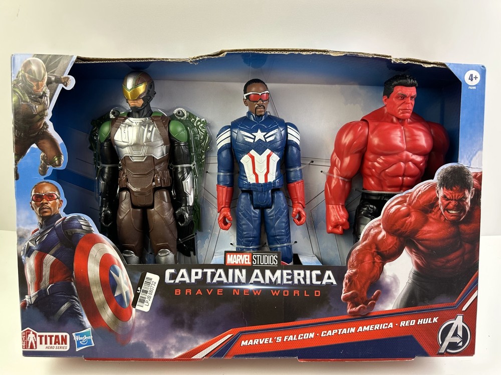 Hasbro Marvel Avengers Captain America Brave New World Titan Hero Series 3-Pack