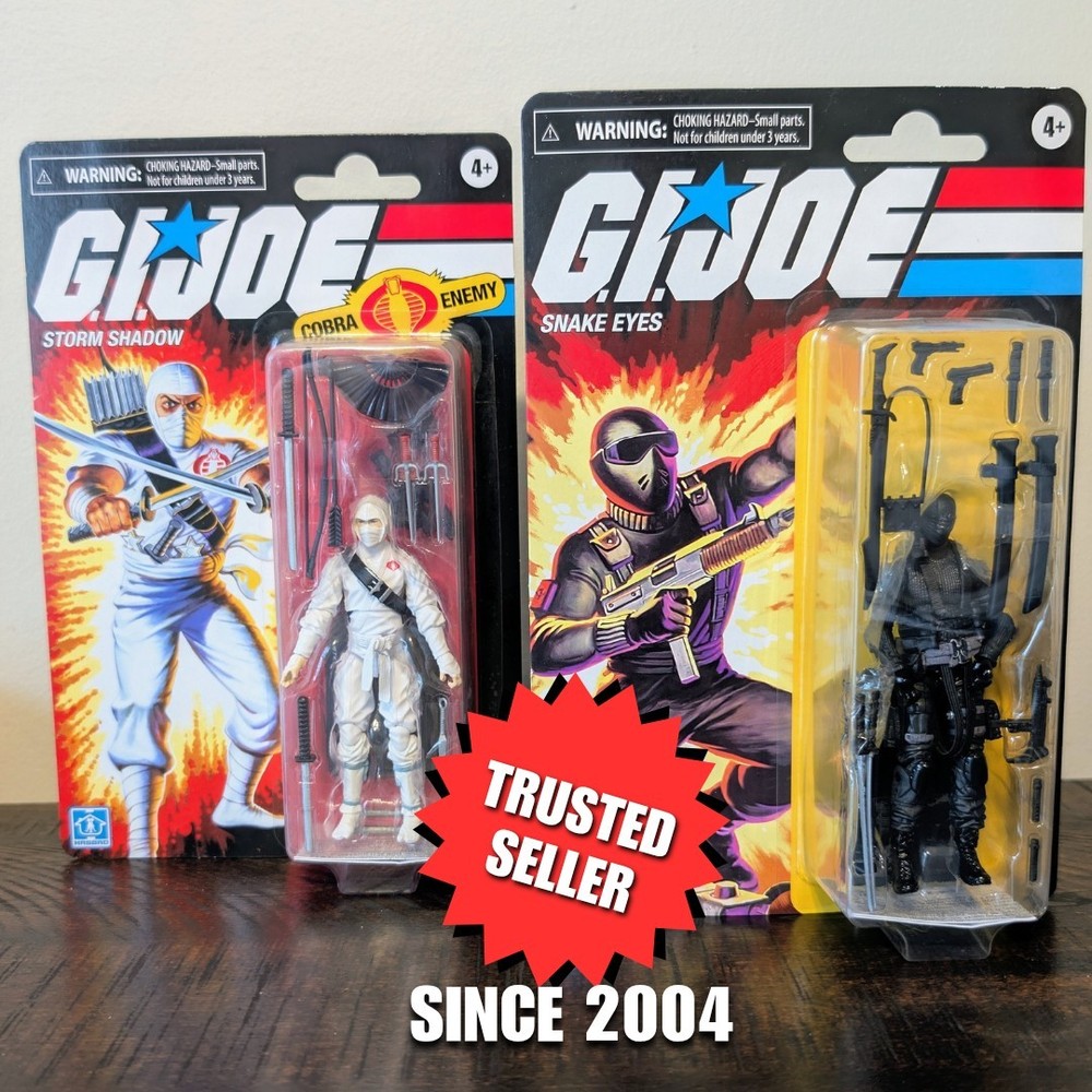 G.I. Joe Retro Collection Snake Eyes & Storm Shadow 3.75 2020 Brand New