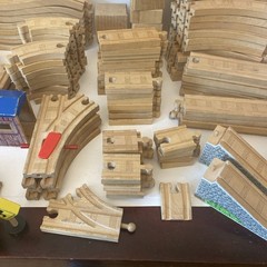 Thomas & Friends Wood Railway Track Road & Accessories Lot Of 175+ Vintage 2001