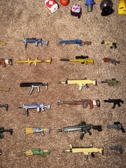 Fortnite Figure Accessories Lot 85 Pc Weapons Back Blings Tools Food Meds Parts