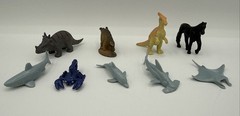 Lot Of Plastic Rubber Metal Dinosaur Shark Figures ANIMALS & OTHER Toys Vintage