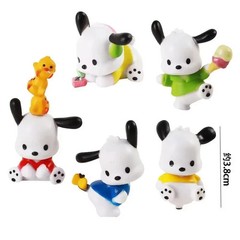 Hot 5Pcs Sanrio Anime Figure3-4cm Kawaii Pochacco Melody Model Accessories Child