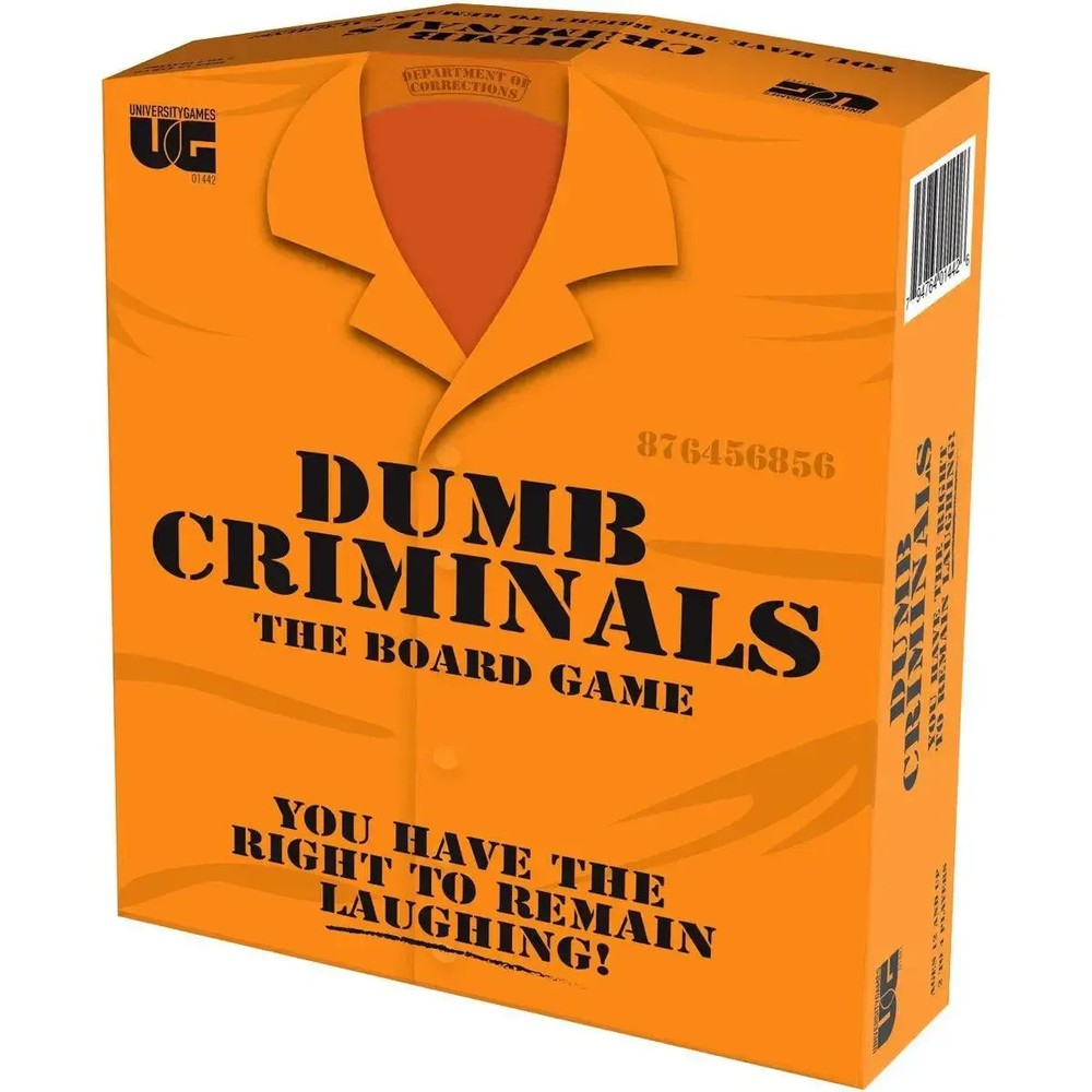 Dumb Criminals – Trivia Crime Board Game for Family, Adults, and Children (2-4 P
