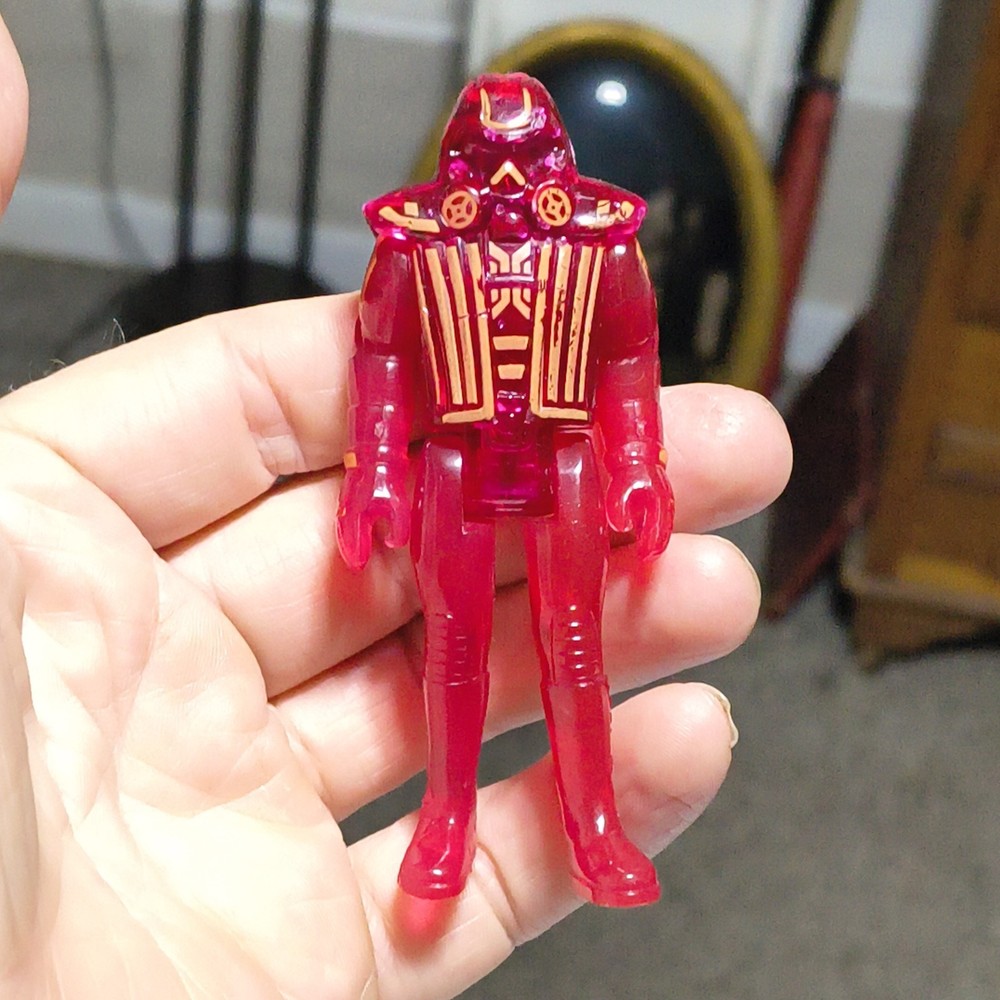 Vintage Tron red WARRIOR 3.75” action figure 1981 Tomy Walt Disney Movie no disk