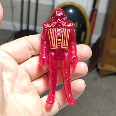 Vintage Tron red WARRIOR 3.75” action figure 1981 Tomy Walt Disney Movie no disk