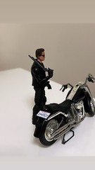 1/18 Joytoy Figure & Ertl Harley-Davidson Fat Boy motorcycle