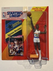 💥🏀 1992 DIKEMBE MUTOMBO Starting Lineup, Denver Nuggets, Card & Poster 🏀💥