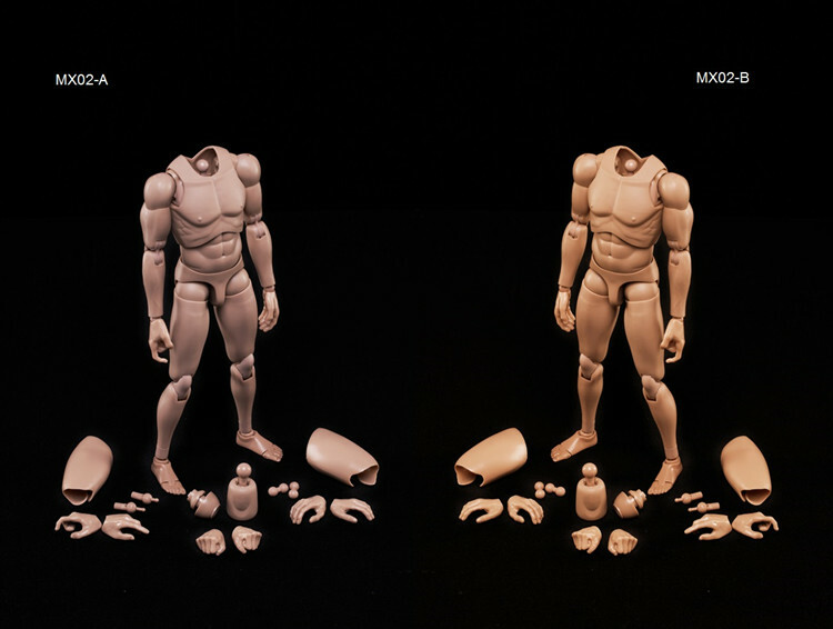 1/6 MX02 Male Narrow Shoulders Muscular Skin Action Figure Body Model Toys