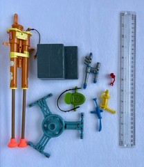Vtg 1980’s-90’s TMNT Action Figure Parts & Accessories Lot 8 Pc Pre Owned 5.5oz